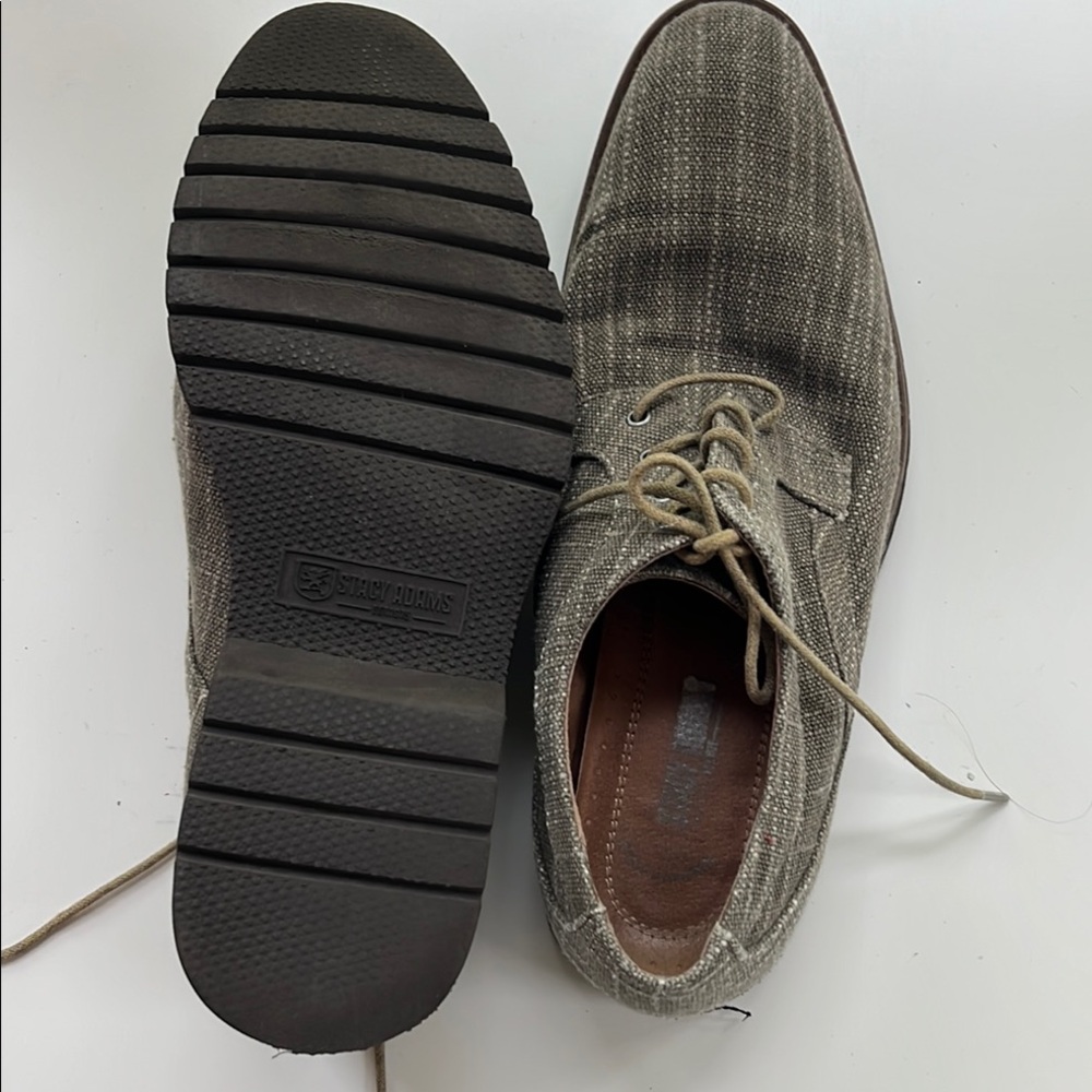 Stacy Adams Gray Oxford Shoes with Distressed Finish